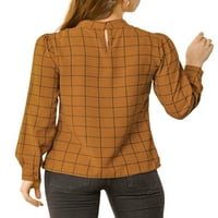 Уникални сделки Дамски Папийонка врата блуза офис работни проверки риза върхове