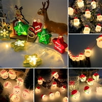 Kripyery Santa Claus Тема Коледни LED светлини - водоустойчиви свързващи се топли светлини, заменяем лек корпус, висящи светлини