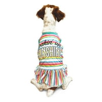 Жизнена Полиестерна шарена рокля за куче, многоцветна, с