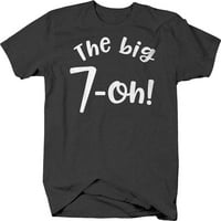Големият 7-о седемдесет рожден ден празнува тениска за мъже 2xl тъмно сиво
