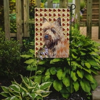 Съкровищата на Caroline LH9095-Flag-Parent Cairn Terrier Fall Leaves Portrait Flag, Multicolor