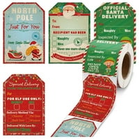 Сладък коледен пакет се вкопчва в леки самостоятелни стикери Етикети за приятели Деца за подарък