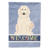 Carolines Treasures BB5664CHF Great Pyrenese Welcome Flag Canvas Размер на къщата голям, многоцветен