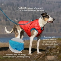 Курго Лофт куче яке, обратимо зимно палто за кучета, отразяващ, износване с колан, Водоустойчив, за малки средни големи домашни любимци