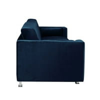 Шик дом Нанси Елегантно кадифе Модерна съвременна плюшена възглавница седалка хромиран диван, флот