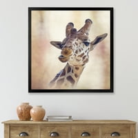 Портрет на жираф в рамка Арт Принт