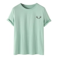 Cllios Печат прости ризи за мъже Лятна ежедневна екипаж Тениска на тениската мода пуловер Блуза удобна с къс ръкав свободен тройник