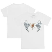 Малко дете мъничко бяло тениска на New York Mets Angel Wings