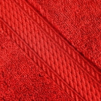 Египетски памук 8-части силно абсорбиращ плюшена плътна кърпа, поставена от Superior, Red