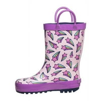 Laura Ashley Little Kids Girl Rain Boots - Lilac Pink, 12