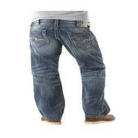 Silver Jeans Co. Zac Relaed Fit Fit Fit Traight Jeans Дънки на талията 28-44