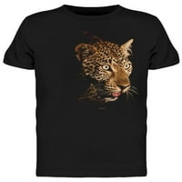 Леопардов лов в тъмните тениски мъже -Маг от Shutterstock, мъжки XX-голям