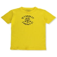 Еволюцията в дизайнерските момчета от казаната тениска - жълта, 3T
