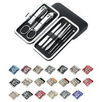 Xinyu Set Professional Manicure Cutters Компактни неръждаема стомана Удобен калъф Маникюр комплект педикюр
