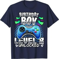 Дърво ниво отключена видео игра 8-ми рожден ден геймър подарък момчета тениска
