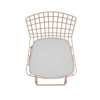 Маделин 41.73 столче с възглавница на седалката в розово розово злато и бяло