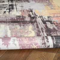 Линон Кларна пере зона килим колекция, слонова кост и лилаво, 2 '3'