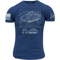 Тениска на Grunt Style Bradley Specs - Голяма - Royal Blue