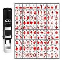 Изберете вашата персонализирана икона кръгъл гумен печат за мастиране на колоп Mini Mini Stamper - Червено мастило