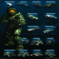 Halo - диаграма - Плакат за стена на човечеството, 22.375 34