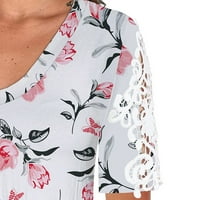 Voss жени издълбават моден печат с къси ръкави с тениска с тениска с тениски