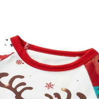 Lieserram родител-дете Коледа пижама комплект семейство съвпада сладък елен печат с дълъг ръкав тениски от риза + панталони за