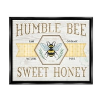 Ступел индустрии сладък мед пчела знак страна тартан банер графично изкуство струя черно плаваща рамка платно печат стена изкуство,