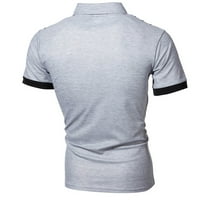 Yuwull рокли ризи за мъже модни летни голф ризи за мъже ежедневни тънки къси ръкав пачуърк работа Бизнес тениска топ блуза на разстояние