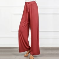 Женски ежедневни разхлабени широки йога панталони Панталони пижами с висока талия с твърди атлетически суитчъни с джобове