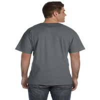 Мъжки тежък памук HD тениска с V-образно деколте 39vr