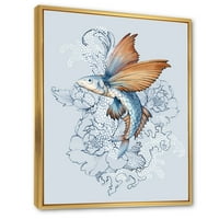 Дизайнарт' летяща риба и божури'
