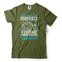 Мъжки забавни тениски през уикенда прогноза, която желае с шанс да пие риболовна риболовка за пиене