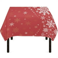 Коледна печат коледна маса, елегантна коледна покривка за всички празници и зима