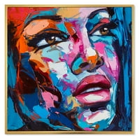 Абстрактен цветен Фентъзи портрет на млада жена