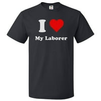 Сърце моята тениска на работника - обичам моя подарък за работник