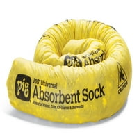 ® Устойчив на плесен чорап Жълт, 4 'Л 3 В-за многократна употреба, всеки чорап абсорбира галон вода