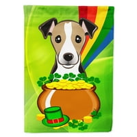 Carolines Treasures BB2005GF Jack Russell Terrier St. Patricks Ден флаг Размер на градината малък, многоцветен