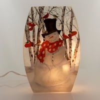 Stony Creek Snowy Fun предварително осветена стъклена ваза стъклено снежен човек кардинални bts ръкавици