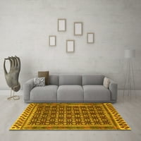 Ahgly Company Indoor Rectangle Southwestern Yellow Country Area Rugs, 7 '9'