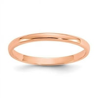Първично злато карат розово злато madi k високо полирано твърдо дете пръстен