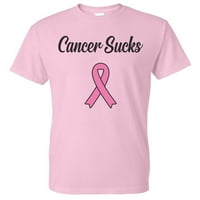 Мъжкият рак е гадно розова панделка y светло розова тениска x-голяма светло розова