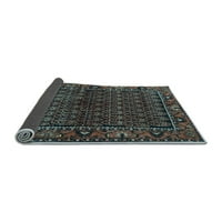 Ahgly Company Indoor Square Persian Light Blue Traditional Area Rugs, 3 'квадрат