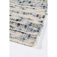Ерин Гейтс от Момени Дартмут Бартлет син ръчно изработен килим от вълна 8 '10'