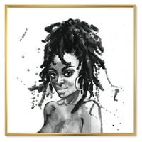 Черно - бял портрет на афроамериканка