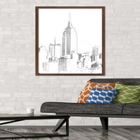 Line Art - New York Skyline Wall Poster, 22.375 34