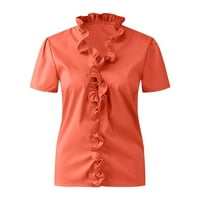 Luiyenes Top Print Лятна женска ръкав с ръкав с тениска с тениска солидна къса небрежна рокля женска блуза