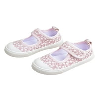 Ymiytan Girl's Flats Floral Canvas Sneakers Slip на ежедневни обувки, работещи с лек моден комфорт Mary Jane Matcher Pink 6.5C