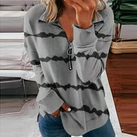Небрежни върхове за женски- отпечатани костенурки от свободното време върхове с дълъг ръкав капка рамо тънък удобни тениски пуловер
