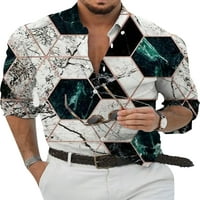 Lumento мъже Небрежни ваканционни ризи Хавайски блуза на шията на ревера 3d цифров печат Изхвърлете яка Tee CHJ-NSCS-JH XL