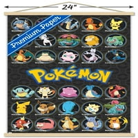 Pokémon - любими за всички времена плакат за стена с дървена магнитна рамка, 22.375 34